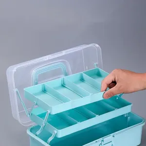 Durable Eco-Friendly PP Modern Organizing <strong>Container</strong> Multifunctional Colorful <strong>Plastic</strong> Storage Tote <strong>Lid</strong> Handle Big Stackable - Product Image 2