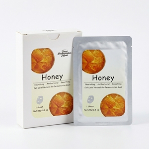 Masque facial en feuille de miel fermenté à marque privée OEM ODM, naturel, biologique, sans conservateur, hydratant, anti-rides, soin de la peau - Product Image 1