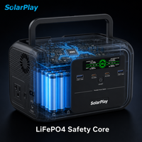 Générateur solaire Solarplay Q300 288Wh, batterie de secours pour l'extérieur, station d'alimentation portable compacte 300W
