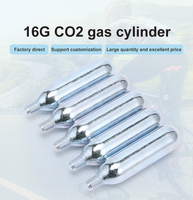 Portable 16g 20g 24g 25g 33g Threaded Steel CO2 Cartridges Capsules Quick Air Refill Bicycle Tire Inflators CO2 Argon Capsules