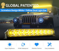 Barre lumineuse LED AURORA double rangée de couleur blanche et jaune Barre lumineuse LED 10 "20" 30 "40" 50 pouces Slim ATV UTV Car Offroad Led Light Bar