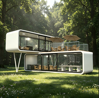 Meilleure Offre : Cabine de Bureau Mobile, Tiny House Préfabriquée, Conteneur d'Habitation sur Roues, Maison Mobile Extérieure Respirante et Portable