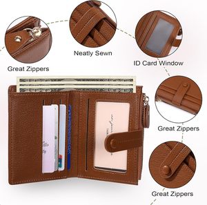 Portafoglio piccolo corto da <span class=keywords><strong>donna</strong></span> in pelle semplice alla moda con pochette in poliestere con fermasoldi da <span class=keywords><strong>donna</strong></span> - Product Image 2