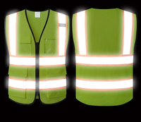 Gilet de sécurité haute visibilité pour agents de sécurité, fermeture éclair avant, norme ANSI classe 3, gilets de sécurité réfléchissants haute visibilité