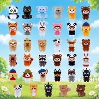 Figurines décoratives personnalisées OEM en PVC pour téléphone, boîte mystère, figurines miniatures d'animaux mignons pour coque de téléphone, tablette, ordinateur portable