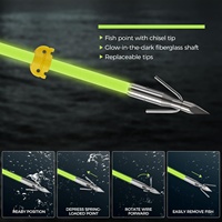 Vente directe usine – Flèches de pêche à l'arc lumineuses de 32 pouces avec pointes de sécurité pour arcs composés et classiques