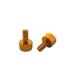 Tornillos de mano de malla de aleación de aluminio de <span class=keywords><strong>color</strong></span> M3M4M5M6 para gabinete de caja de ordenador Ajuste de rosca gruesa moleteada - Product Image 4