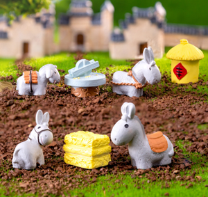 2024 nouveaux modèles résine <span class=keywords><strong>jardin</strong></span> personnalisé réaliste tirer <span class=keywords><strong>moulin</strong></span> âne figurine jouet ferme animal miniature bricolage paysage décoration - Product Image 1