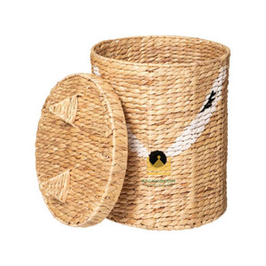 Handwoven Cartoon Fox Rattan Storage Basket Round Toy Organizer for Kids Bedroom Plant Fiber Decorative <b>Bin</b> from Vietnam - Product Image 3