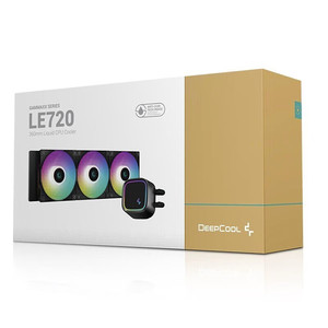 Deepcool elemen es ARGB kipas LE720/520 komputer <span class=keywords><strong>cpu</strong></span> <span class=keywords><strong>desktop</strong></span> radiator pendingin air terintegrasi LE520 elemen es 240 hitam ARGB - Product Image 2