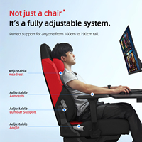 Ensemble de chaise et canapé de gaming ergonomique avec fauteuil inclinable style course, support lombaire, accoudoirs réglables et repose-pieds confortable