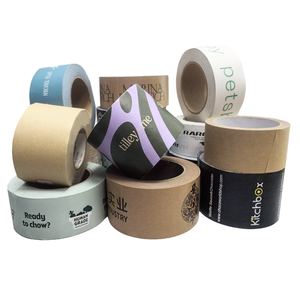 Cinta de Papel Kraft Autoadhesiva de Color Personalizada con Logotipo, Reforzada con Goma Termofusible para Sellado de Paquetes - Product Image 2