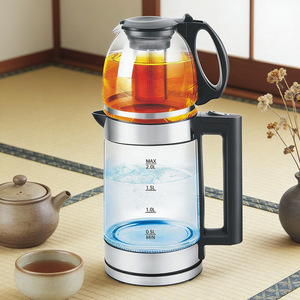 Electric <b>Tea</b> <b>Kettle</b> 2.0L Double Wall Glass Automatic Shut Off Keep Warm - Product Image 2