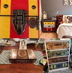 चांदी/पीतल/कांस्य धातु हास्प ने 70x40 मिमी गहने बॉक्स-लिविंग रूम लकड़ी के लोहे के लिए लकड़ी के लोहे की सामग्री के लिए - Product Image 6