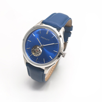 Montre mécanique squelette automatique personnalisée et décontractée avec bracelet en acier inoxydable pour hommes