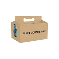 Caja de cartón personalizada para latas de cerveza con separador e inserto, asa portátil, para paquetes de cuatro o seis latas
