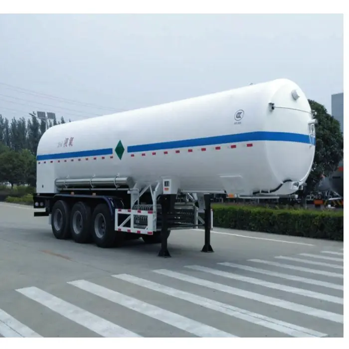 China 5m3 10m3 15m3 Lo2 Transport Tanks Vloeibare Zuurstof Cryogene Oplegger Door Auto