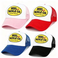 Gorra Trucker de Malla de 5 Paneles con Bloques de Color al por Mayor, Gorra Trucker de Espuma Premium con Logotipo Bordado y Estampado Personalizado Profesional