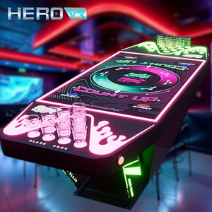 HEROVR Machine à lancer de bière mobile en acier inoxydable poli miroir, design modulaire, LED 16 couleurs pour Pong multijoueur - Product Image 5