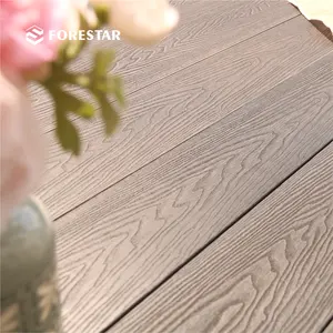 Recommend anti slip surface anti-rotten garden wpc decking 3d wooden flooring outdoor factory pe decking in china