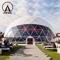 JIEOL TIENDA 11M Carpa de cúpula geodésica para tienda de hotel de lujo con aislamiento y cortina de doble capa Venta caliente