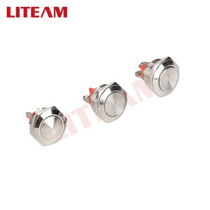 22mm 16mm 19mm 5A 250V IP65 CE 2pin kim loại tạm thời bóng đầu đồng thau cửa chuông không thấm nước mini mỏng đẩy nút - Product Image 5