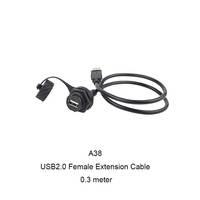 Adaptador de Montaje en Panel Lshitech USB 2.0 IP68 a Prueba de Agua, Conector Eléctrico de Aviación Tipo Bayoneta de 0.1-1M para Equipos de Exterior