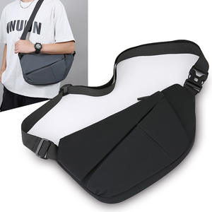 Bolso de Pecho para Hombre, Gris y Negro, con Revestimiento de PU, Gran Capacidad, Resistente al Desgaste, para Uso Diario, Verano 2025 SA027 - Product Image 3