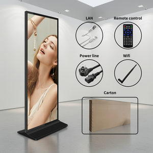 Écran publicitaire LCD Android pleine surface de 64 pouces, vente en gros, écran publicitaire intérieur sur pied - Product Image 1