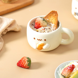 Taza de Cerámica con Tapa y Cuchara, Diseño de Dibujos Animados, Característica de Cuidado de la Salud, Regalo de <span class=keywords><strong>Cumpleaños</strong></span> Original <span class=keywords><strong>para</strong></span> Parejas, Niñas, <span class=keywords><strong>para</strong></span> Café o <span class=keywords><strong>Desayuno</strong></span> - Product Image 4