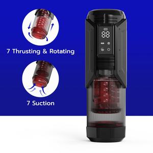 Macchina Automatica Telescopica Impermeabile per Masturbazione Maschile con Funzioni di Succhiamento, Spinta e Rotazione Controllata da App - Product Image 1
