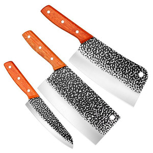 Longquan <b>knives</b> with blackened hammer-patterned texture, sharp household cleavers, <b>bone</b>-chopping and slicing <b>knives</b>, Guangdong - Product Image 5