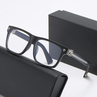 Gafas Vintage Cuadradas TR90 Unisex con Protección Anti Luz Azul, Monturas Ópticas para Miopía con Prescripción 2270