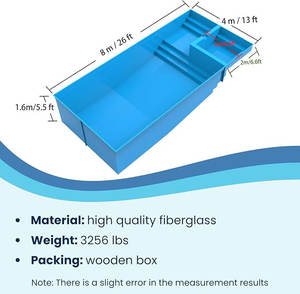 Piscinas familiares de fibra de vidrio al aire libre, necesitan ser impermeables, garantizar estancias que mejoran la piscina familiar - Product Image 2