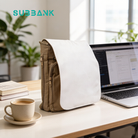 Sac bandoulière Subbank de haute qualité, écologique, 29x27cm, vierge pour sublimation, en toile, personnalisable, avec fermeture éclair, pour transfert thermique DIY