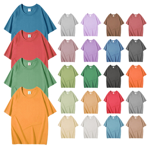 T-shirt respirant en coton 100% de haute qualité, 260 GSM, coupe ample, tricot uni, épaules tombantes - Product Image 2