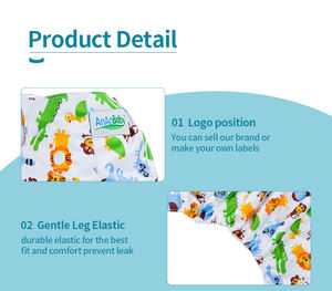 AnAnBaby le <span class=keywords><strong>Roi</strong></span> <span class=keywords><strong>Lion</strong></span> Couche lavable réutilisable à motifs imprimés numériques - Product Image 3