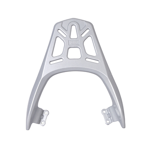 Vente directe usine – Supports d'extension de top-case moto durables en acier argenté – Porte-bagages arrière universel pour moto - Product Image 1