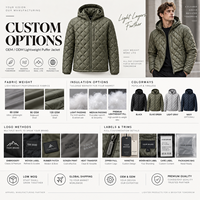 Fabricant de doudounes ultralégères coupées et cousues, personnalisées, matelassées chevron, à capuche, d'hiver, zippées, vente en gros, en vrac, direct usine