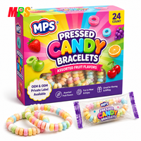 Comprimés de bonbons en gros personnalisés sous marque privée, bonbons durs compressés multicolores en forme de bracelet et de collier