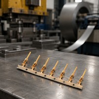 Connecteur de terminaison de faisceau de câbles automobile personnalisé, pièces d'emboutissage métalliques OEM de haute précision