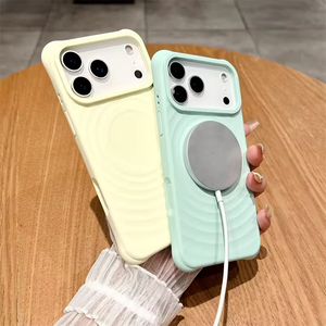 Nouvelle coque de <span class=keywords><strong>téléphone</strong></span> <span class=keywords><strong>portable</strong></span> en silicone liquide magnétique à ondulations <span class=keywords><strong>pour</strong></span> iPhone 11 12 13 14 15 16 17 Pro Max, protection <span class=keywords><strong>anti</strong></span>-chute aux quatre coins - Product Image 3