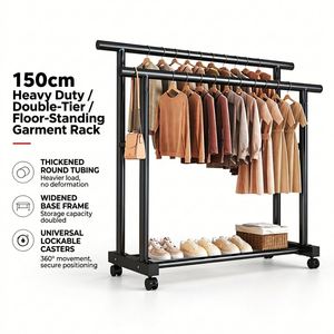 Organizador de Zapatos Multifuncional con Diseño de Gancho Lateral, Organizador Rodante <span class=keywords><strong>para</strong></span> Ahorrar Espacio, Soporte Independiente <span class=keywords><strong>para</strong></span> Guardar Ropa, Tendedero - Product Image 1