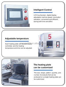 Machine de fabrication automatique de gaufrettes de chocolat industrielle 380V 27KW Ligne de production de gaufres gaufres biscuits Machine de fabrication de gaufres belges - Product Image 3