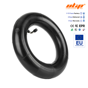 Cámara de aire Ulip 10x3 255x80 80/65-6 y neumáticos 90/65-6.5 con válvula en ángulo de 90 grados, tubo de goma reforzado con caja de color - Product Image 1