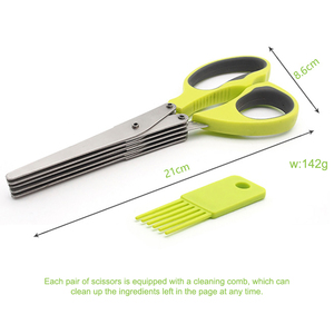 <span class=keywords><strong>Ciseaux</strong></span> <span class=keywords><strong>pour</strong></span> coupe-légumes et <span class=keywords><strong>viande</strong></span> en acier inoxydable, outil de cuisine <span class=keywords><strong>pour</strong></span> bébé, <span class=keywords><strong>ciseaux</strong></span> à oignon vert hachés - Product Image 6
