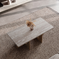 Table basse en bois MDF de style nordique, moderne et luxueuse, adaptée aux maisons, aux restaurants d'hôtels, aux cafés et aux salons