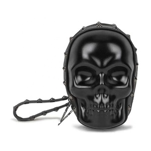 3D Punk <strong>Skull</strong> Design Crossbody Chain Bag Women's Shoulder Bag <strong>Purses</strong> and Handbags for Gothic Girls Clutch Bag 2021 Pu Leather - Product Image 1