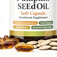 Capsules molles d'huile de graines de citrouille OEM, pressées à froid, complément nutritionnel, marque privée