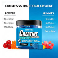 Gummies de créatine monohydrate à marque privée, 5g par dose, sans sucre, pour la croissance et la force musculaire